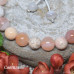Браслеты "Цветущий сад" из персикового агата Ботсвана и окаменелого коралла