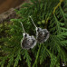 Серебряные серьги-петли "Древесные грибы"