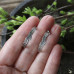 Серебряные серьги-полукольца “Кленовая кора” с фактурой настоящей коры