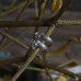 Небольшие серебряные серьги-полукольца “Ветви омелы” (широкие)