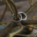 Небольшие серебряные серьги-полукольца “Ветви омелы” (широкие)
