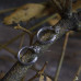 Небольшие серебряные серьги-полукольца “Ветви омелы” (узкие)