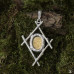 Серебряный кулон "Амулет Лесной волшебницы" с лабрадором