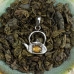 Кулон “Магия чая” из нейзильбера и белемнита