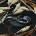 Серебряный кулон "Кора магического древа" с черным агатом