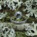 Серебряное кольцо "Лунная поверхность" с серафинитом