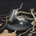 Серебряное кольцо "Кора магического древа" с глазковым агатом