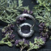 Серебряное кольцо "Кора магического древа" с флюоритом