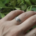 Серебряное кольцо "Кленовая кора" узкое
