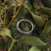 Серебряное кольцо "Веточка омелы" широкое