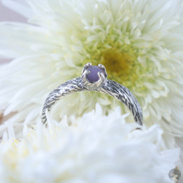 Серебряное кольцо “Лесное сокровище” с виноградным кварцем