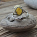 Серебряное кольцо с янтарем "Морское сокровище"