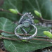 Серебряное кольцо "Глаз" с пренитом