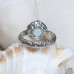 Серебряное фактурное кольцо с ларимаром
