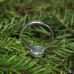 Серебряное кольцо с пренитом и фактурой коры