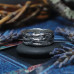 Серебряное кольцо "Три веточки" с граненым эфиопским опалом и лунными камнями