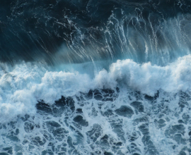 Кулон “Морские волны” из нейзильбера с содалитом