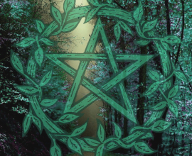 Серебряный кулон Пентаграмма “Магия ивы”